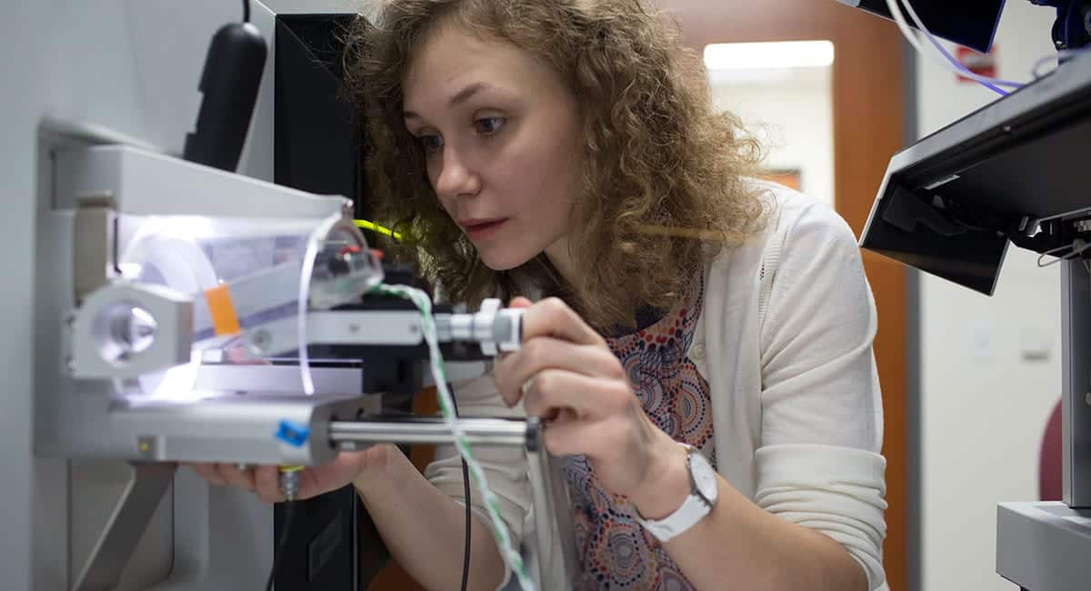 Evgenia Shishkova, assistant staff scientist from the Coon Lab