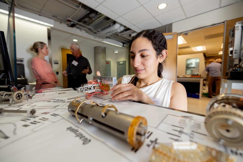 How does a mass spectrometry instrument work? The lab offered a close look at the various parts of a deconstructed instrument.